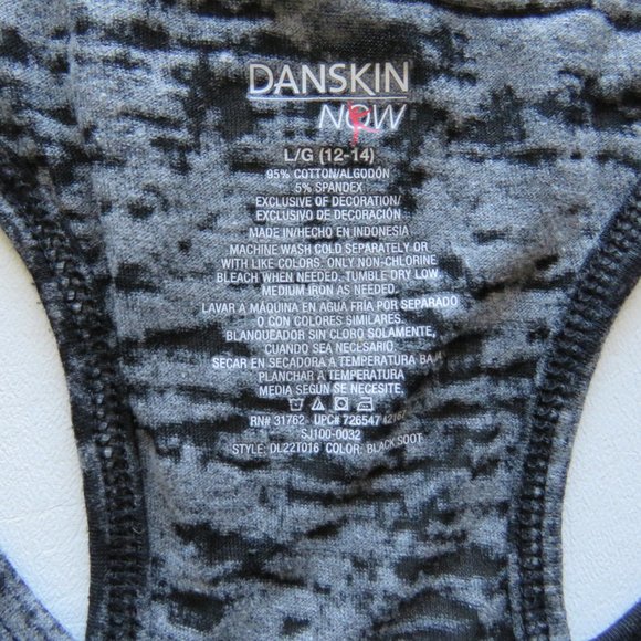 Danskin Now Black Gray Women’s Sleeveless Exercise Tank Top size L - Picture 7 of 7